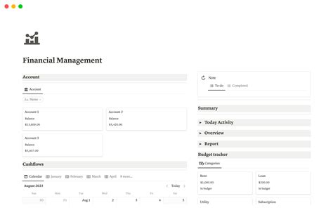 Smart Financial Management Template Notion Marketplace