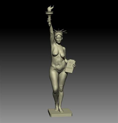 The Nude Statue Of Liberty Figurine For D Printing Female Stl STL