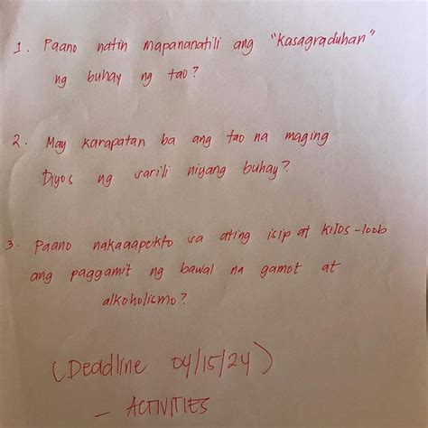 Paani Natin Mapapanatili Ang Kasagraduhan Ng Buhay Ng Tao Brainly Ph