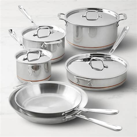 All Clad Copper Core® 10 Piece Cookware Set Williams Sonoma