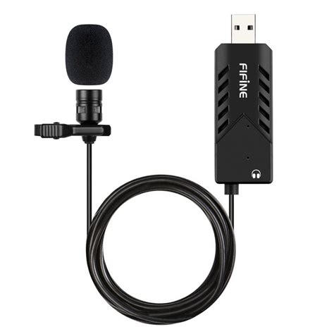 Fifine K Usb Lavalier Lapel Microphone Fifine Clip On Cardioid