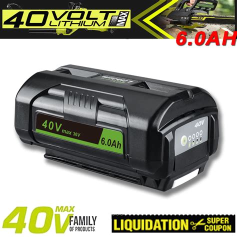 40v 60ah Battery For Ryobi 40volt Lithium Op4050 Op40602 Op40501 Op4060 Op40401 Ebay