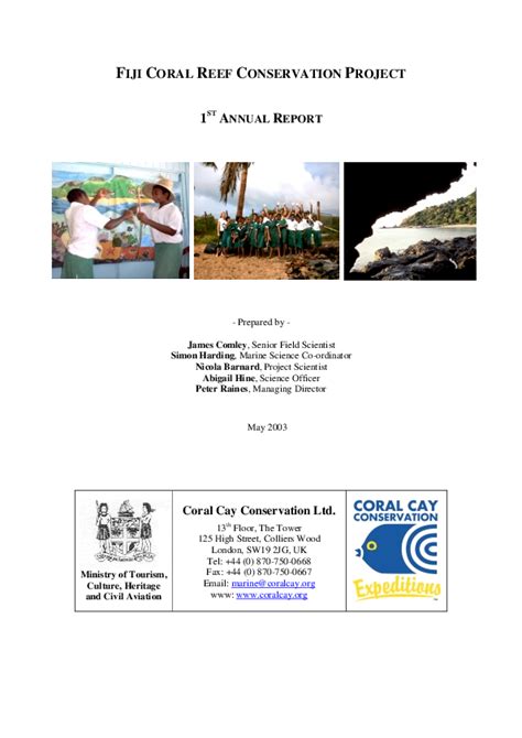 (PDF) FIJI CORAL REEF CONSERVATION PROJECT | James comley - Academia.edu