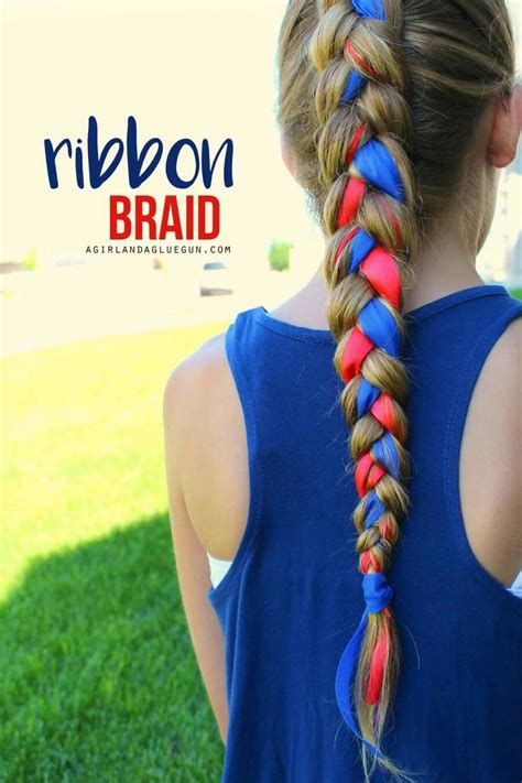 Pin By Fab On Holidays Ribbon Hairstyle Ribbon Braids Pretty Braids