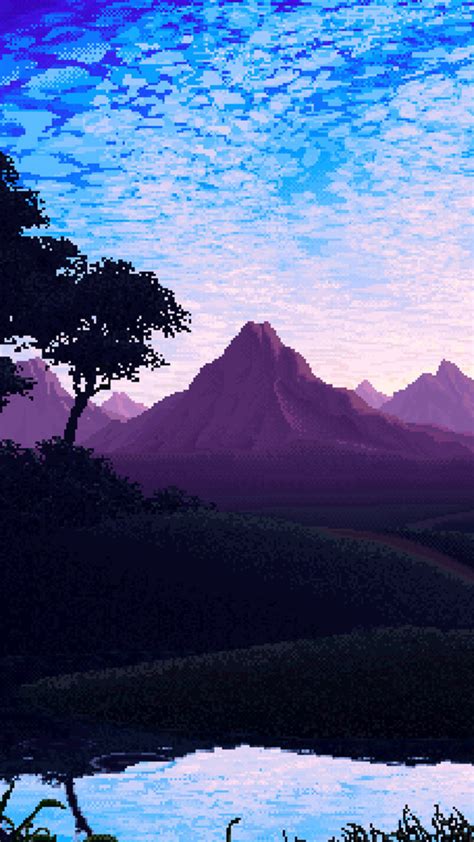 1080x1920 Pixel 8 Bit Artist Artwork Digital Art Landscape Hd For Iphone 6 7 8 Wallpaper