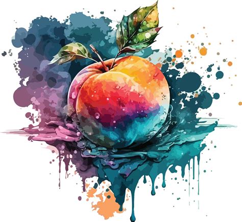 water color colorful apple fruit vector 19825994 Vector Art at Vecteezy