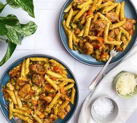 Penne crémeuses au poulet et au pesto Chef CookIt