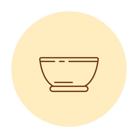 Premium Vector Food Bowl Icon Flat Vector Illustration In Thin Line