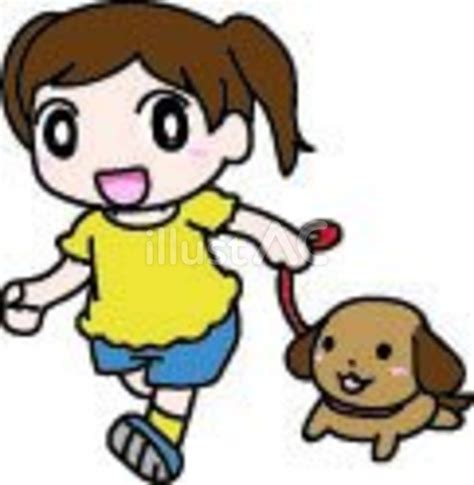 犬の散歩をする女の子イラスト No 23952584｜無料イラスト・フリー素材なら「イラストac」