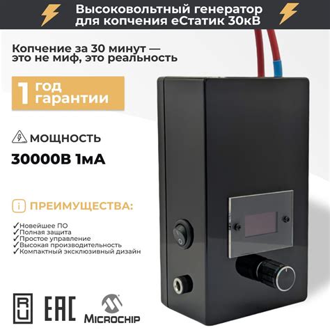 Электростатика еСтатик 30кВ для коптильни (высоковольтный генератор для ...