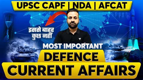 Most Important Current Affairs For Upsc Capf Afcat Nda Shree