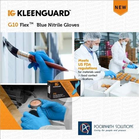 Kimberly Clark Flex Blue Nitrile Gloves Kleenguard G Comfort Plus M