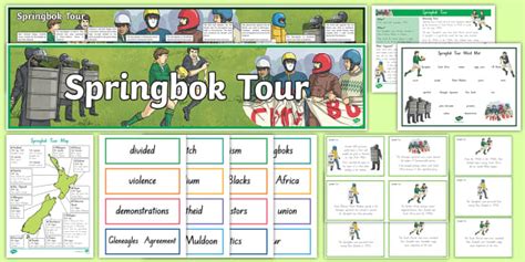 Springbok Tour Resource Pack Creat De Profesori