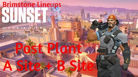 Brimstone Lineups SUNSET NEW MAP A Site B Site 2023 YouTube