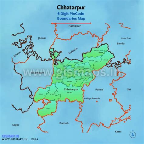 chhatarpur pincodeboundaries map madhya pradesh