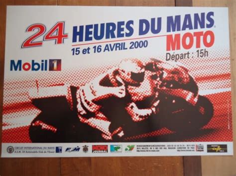 Poster Officiel Heures Du Mans Motos Affiche Aco Moto Le