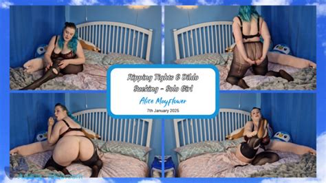 Alice Mayflower Ripping Tights Dildo Sucking Solo Girl ManyVids