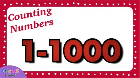 Counting 1 1000 Numbers 1 1000 Numeros 1 1000 Counting From 1 1000