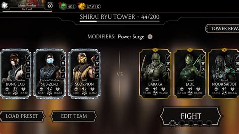 Shirai Ryu Tower Fatal Fights Rewards Mortal Kombat Mobile