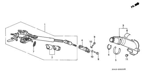 Steering Column Honda Accord Door Ex Ka At