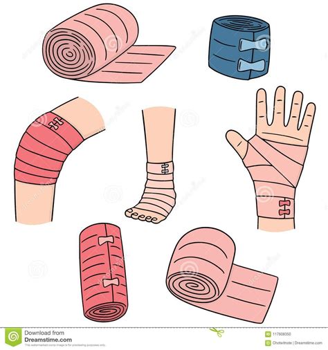 vector set  medical bandage stock vector illustration