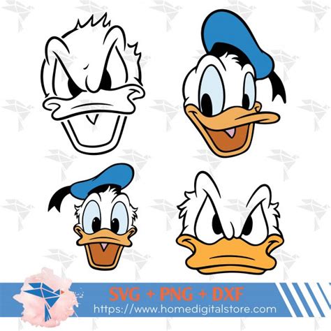 Donald Duck Svg Png Dxfdonald Duck Face