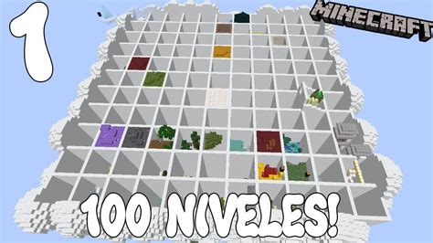 El Mapa De Los 100 Niveles Minecraft Parkour Cloud Cap 1 Youtube