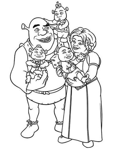 Pin on Shrek Coloring Page