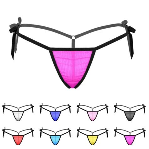FEMME SEXY TRANSPARENT Lacet String G String Mini Culotte Slips Lingerie Sous EUR PicClick FR