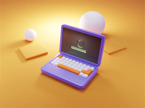 Free 3D Laptop Animation Scene