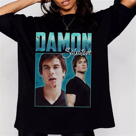 Retro Damon Salvatore Shirt Damon Salvatore Sweatshirt Damon - Etsy