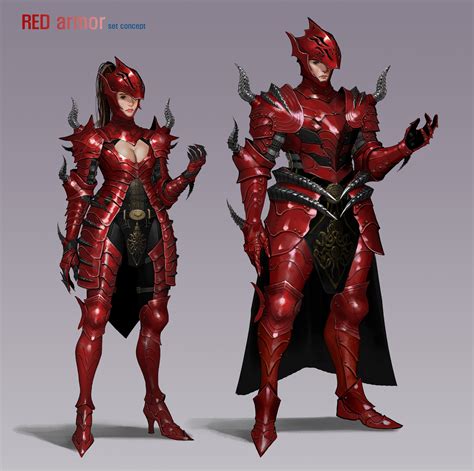 Artstation Red Armor Set