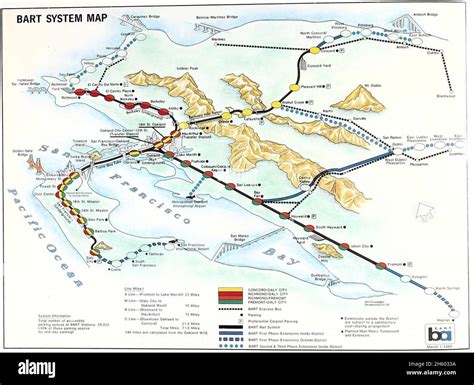 1987 bart system map hi-res stock photography and images - Alamy