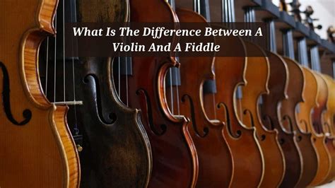 What Is The Difference Between A Violin And A Fiddle Cmuse