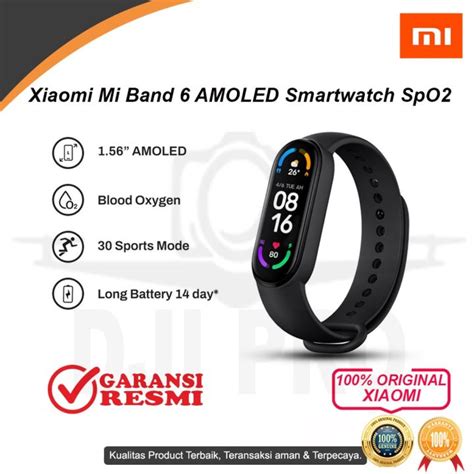 Xiaomi Mi Band Amoled Miband Smartwatch Spo Original Resmi