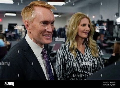 U.S. Sen. James Lankford, left, and his wife Cindy Lankford, right ...