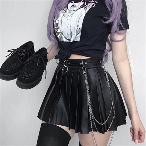 Grunge Skirt Korean Gothic Korean Style Grunge Skirt Korean Fashion