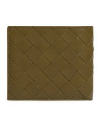 Mens Bottega Veneta Grey Leather Intrecciato Bifold Wallet Harrods Uk