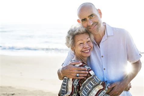 Mature Mother And Son At The Beach Stock Photo Image Of Smiling Love 121636462
