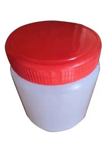 Surabhi Products White And Red Round Plain Hdpe Jar Capacity Ml