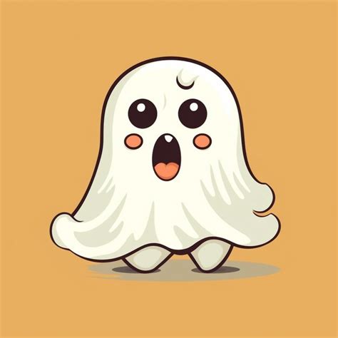 Premium AI Image | A cartoon ghost with eyes and a nose