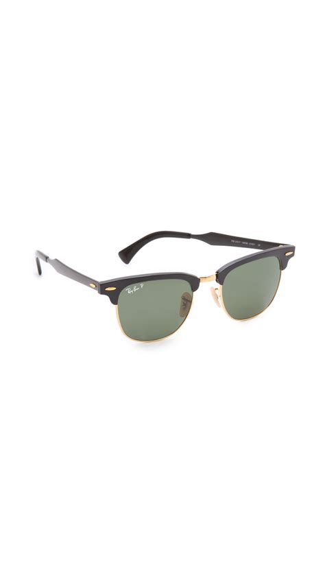 Ray Ban Oversized Two Tone Clubmaster Sunglasses In Black Lyst