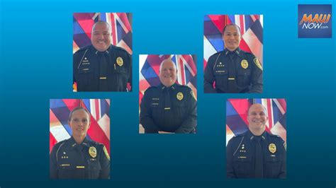 Five Maui Police Department Lieutenants Promoted To Captains Maui Now