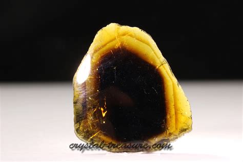 Yellow Black Tourmaline Crystal Slice