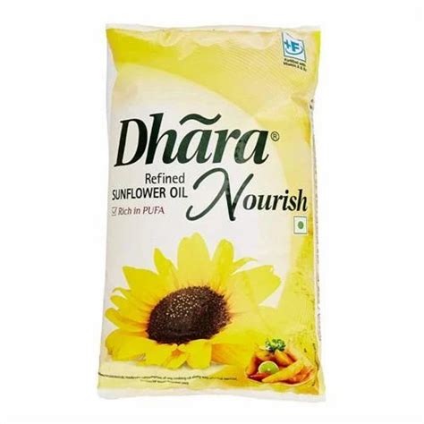 Dhara Refined Sunflower Oil 1 L Pouch At ₹ 127piece धारा सूरजमुखी का तेल धारा सनफ्लावर