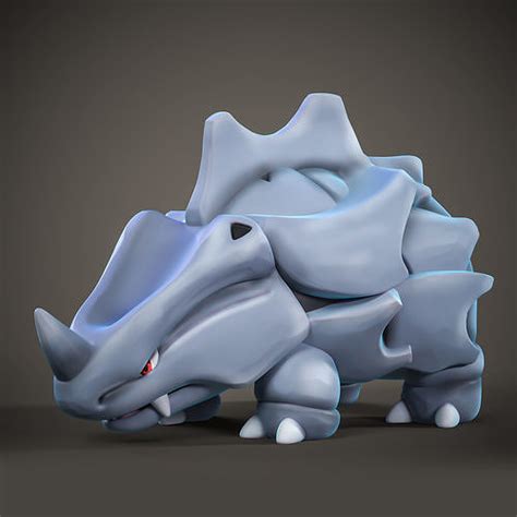 Rhyhorn Pokemon D Model D Printable Cgtrader