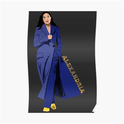 "AOC Blue Power Suit" Poster for Sale by mmsmusings | Redbubble