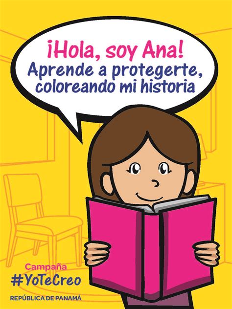 Hola Soy Ana Aprende A Protegerte Coloreando Mi Historia