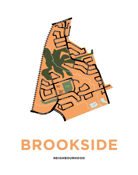 Brookside Neighbourhood Map Print Jelly Brothers