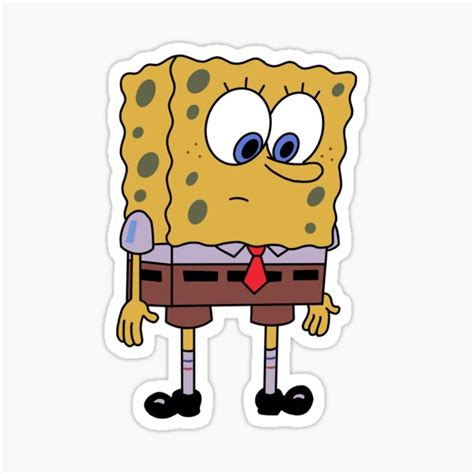 "disappointed spongebob" Sticker by AnnieGarbs | Redbubble